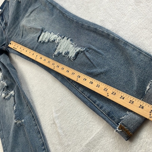 NEW STS Blue 32 Distressed Boyfriend Blue Denim Jeans EP1933JDS - Picture 3 of 16